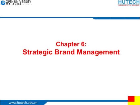 Chapter 6: Strategic Brand Management