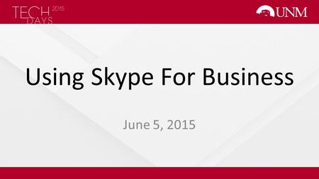 Using Skype For Business