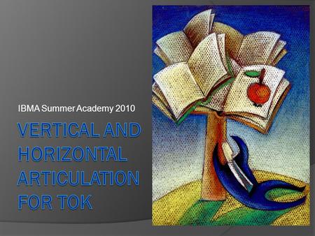 IBMA Summer Academy 2010. All handouts and other materials available at: