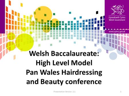 Welsh Baccalaureate: High Level Model Pan Wales Hairdressing and Beauty conference Presentation Version 2.11.