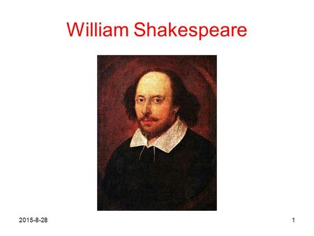 William Shakespeare 2017/4/20.