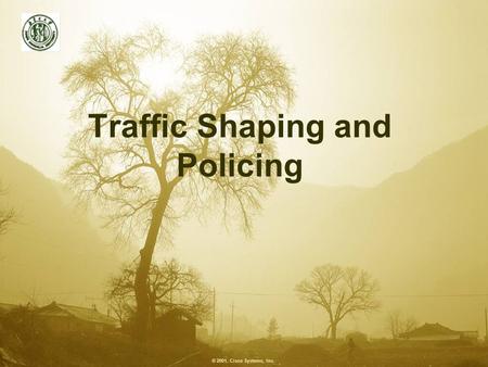 © 2001, Cisco Systems, Inc. Traffic Shaping and Policing.