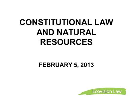 constitutional law