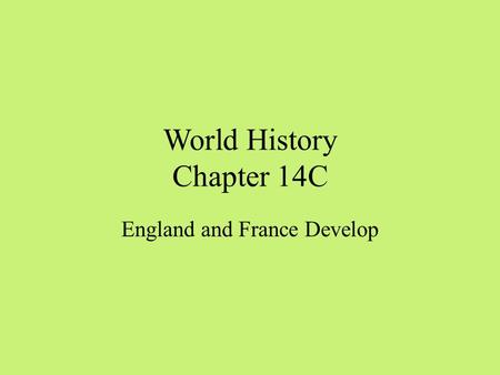 World History Chapter 14C