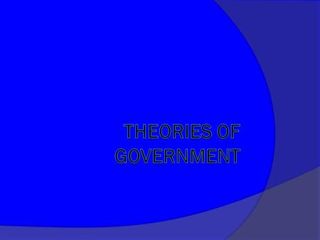 Types of Government  Dictatorship  Monarchy  Democracy/Republic  Parliamentary Needs for a “state” Population, Territory, Sovereignty, Government.