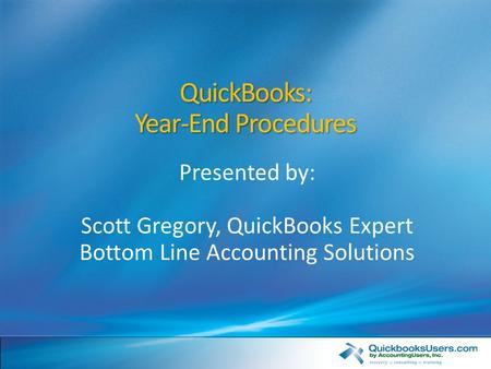 QuickBooks: Year-End Procedures