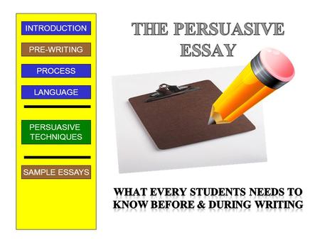 WHAT EVERY STUDENTS NEEDS TO KNOW BEFORE & During WRITING
