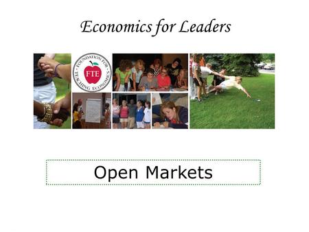 Economics for Leaders Open Markets. Economics for Leaders How much should we do? Work Play Study Sleep.