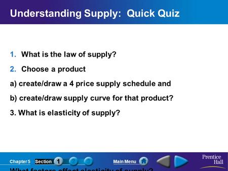 Understanding Supply: Quick Quiz