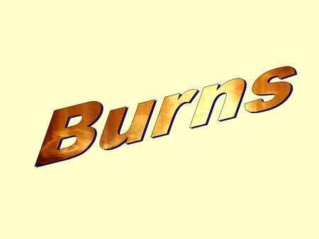 On completion of this chapter, the learner will be able to: 1 -Discuss the definition of burn injury. 2- Describe the factors that affect the severity.