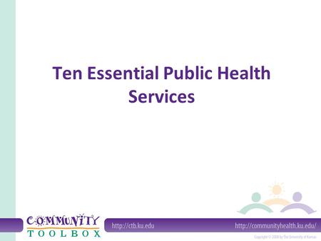 Ten Essential Public Health Services