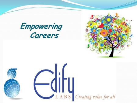 Empowering Careers. An Initiative by Edify Labs A winner is someone who recognizes his God-given talents, works his tail off to develop them into skills,