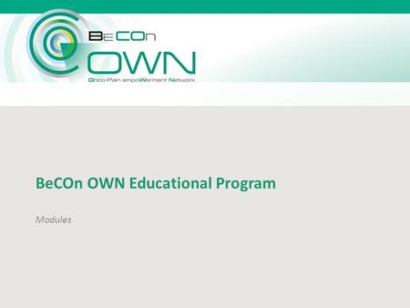 BeCOn OWN Educational Program