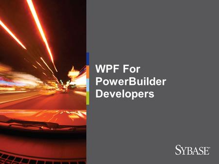 WPF For PowerBuilder Developers