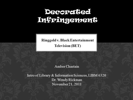 Ringgold v. Black Entertainment