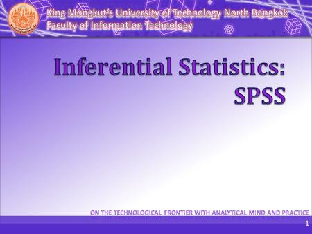 Inferential Statistics: SPSS