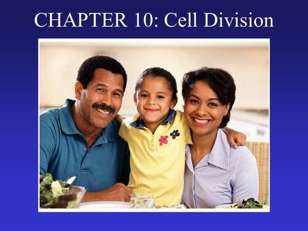 CHAPTER 10: Cell Division. Why Cell Division? (We will use the following analogy to understand cell division.) ANALOGY A cell is like a town. The DNA.