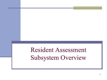 0 Resident Assessment Subsystem Overview. 1 Resident Assessment Subsystem (RASS) What is RASS? The RASS survey is a PHA management tool that: Assesses.