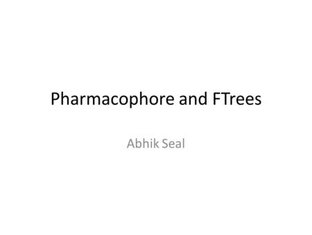 Pharmacophore and FTrees