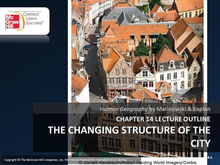 Chapter 14 LECTURE OUTLINE The CHANGING STRUCTURE OF THE CITY
