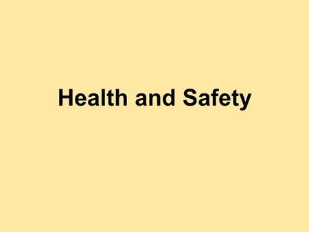 Health and Safety. The Health and Safety at Work Act 1974 An Act to make further provision for securing the health, safety and welfare of persons at work,