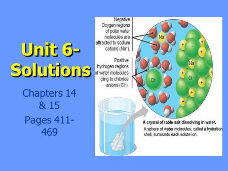 Unit 6- Solutions Chapters 14 & 15 Pages 411- 469.