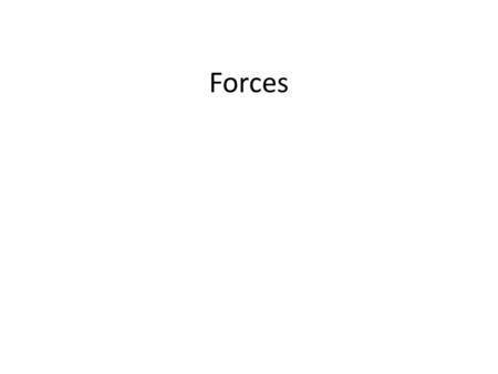 Forces. Dynamics Why do objects move like they do?