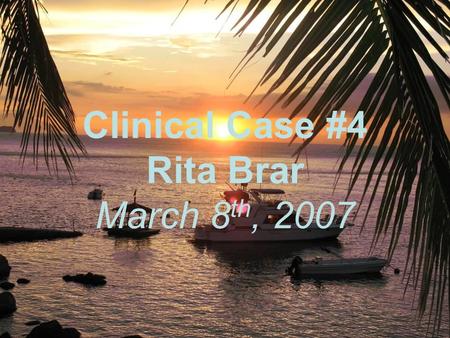 Clinical Case #4 Rita Brar March 8 th, 2007. A 70 year old female went to the ER due to frequent fainting spells. She was diagnosed to have hypertension.