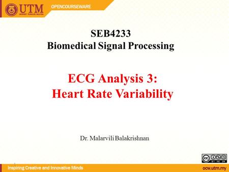 ECG Analysis 3: Heart Rate Variability