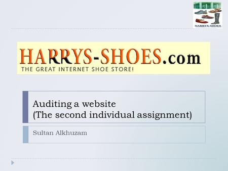 Auditing a website (The second individual assignment) Sultan Alkhuzam.