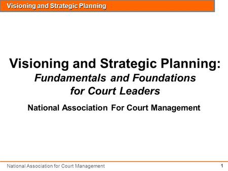 National Association For Court Management