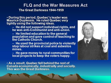 FLQ and the War Measures Act