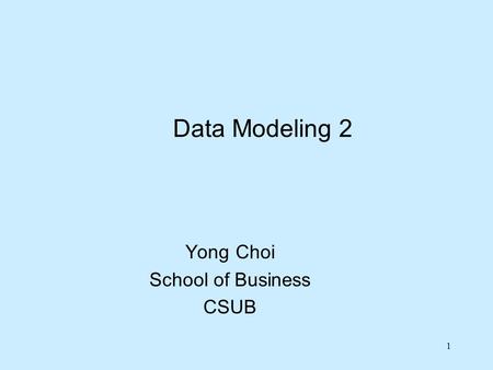 Yong Choi School of Business CSUB