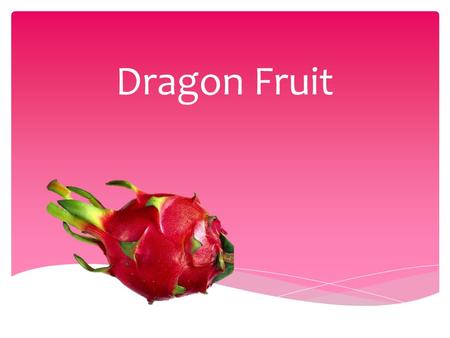 Dragon Fruit.