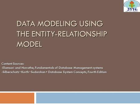 the Entity-Relationship Model