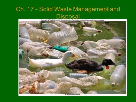 Ch Solid Waste Management and Disposal