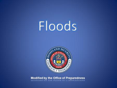 Floods Defined: any time a body of water rises to cover what is usually dry land Are one of most common hazards –75% of Federally declared disasters May.