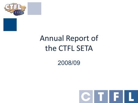 Annual Report of the CTFL SETA 2008/09. CTFL SETA Vision To become the leading sector in skills development in South Africa and thereby create a highly.