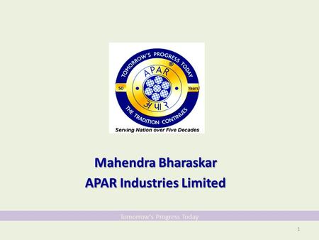 Mahendra Bharaskar APAR Industries Limited