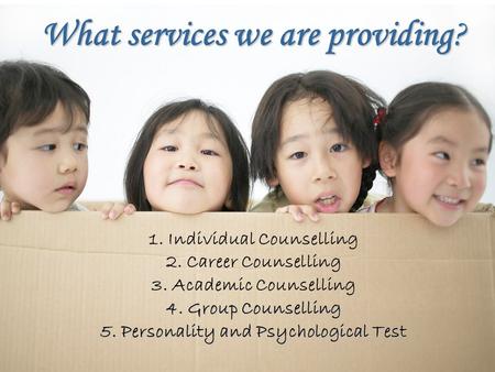 What services we are providing?