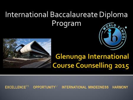 Glenunga International Course Counselling 2015
