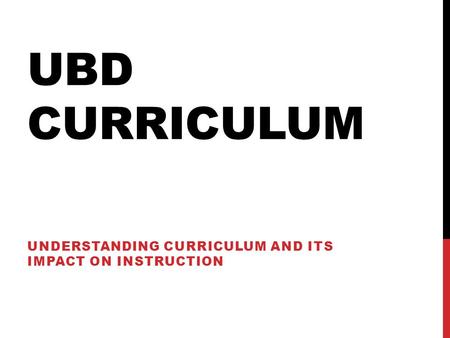 Understanding Curriculum and its Impact on Instruction