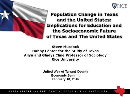 Population Change in Texas and the United States: