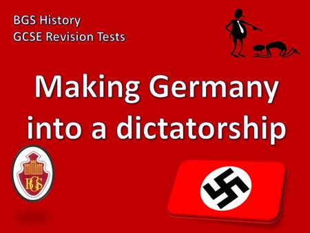 1) What kind of leader did Hitler plan to be? Dictator!