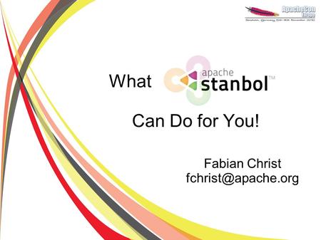 What Can Do for You! Fabian Christ