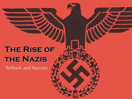 The Rise of the Nazis Setback and Success.