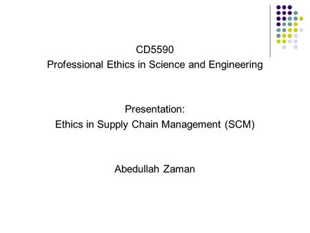 Professional Ethics in Science and Engineering