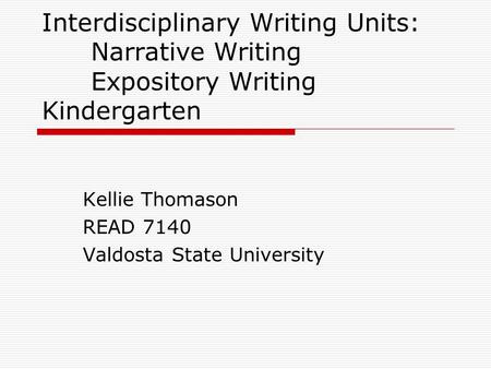 Kellie Thomason READ 7140 Valdosta State University