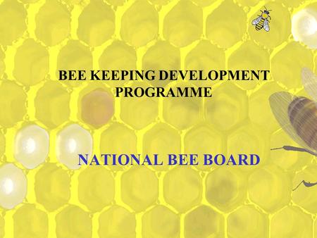 BEE KEEPING DEVELOPMENT PROGRAMME