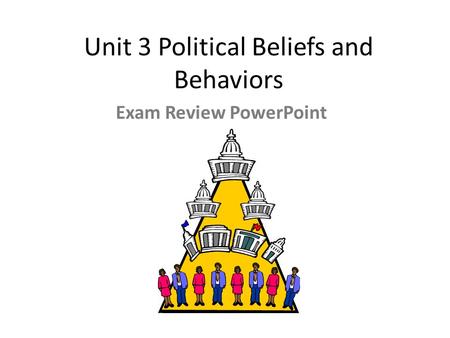 Unit 3 Political Beliefs and Behaviors